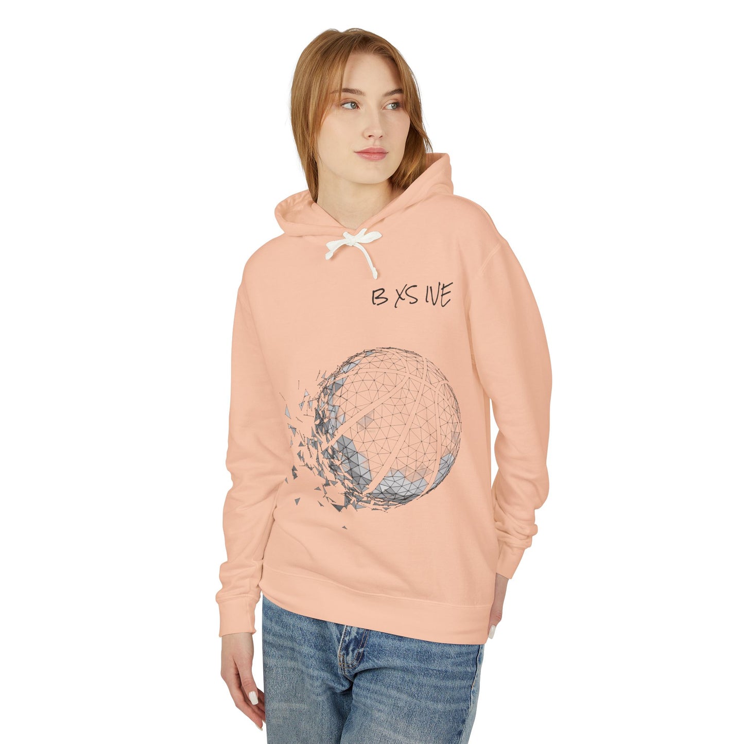 Unisex Light Basketball Hooded Sweatshirt - 'Be Excessive' Graphic Design