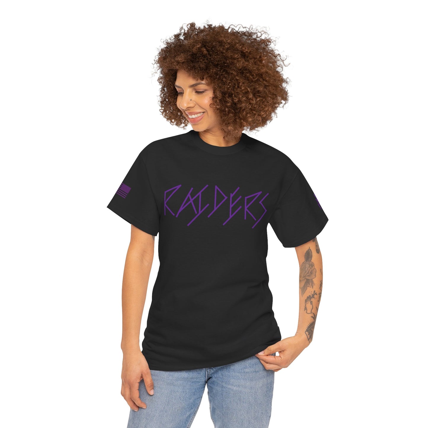 Copy of FLAG 13 Colors: Unisex Heavy Cotton Tee - Raiders Graphic Shirt for Fans