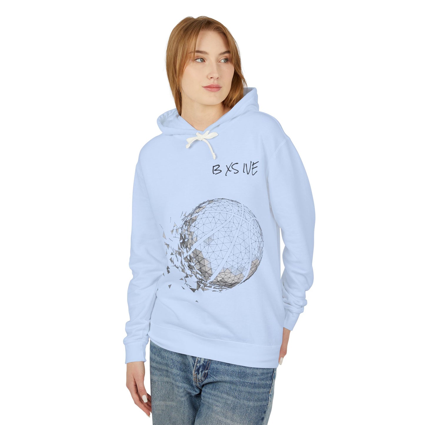 Unisex Light Basketball Hooded Sweatshirt - 'Be Excessive' Graphic Design