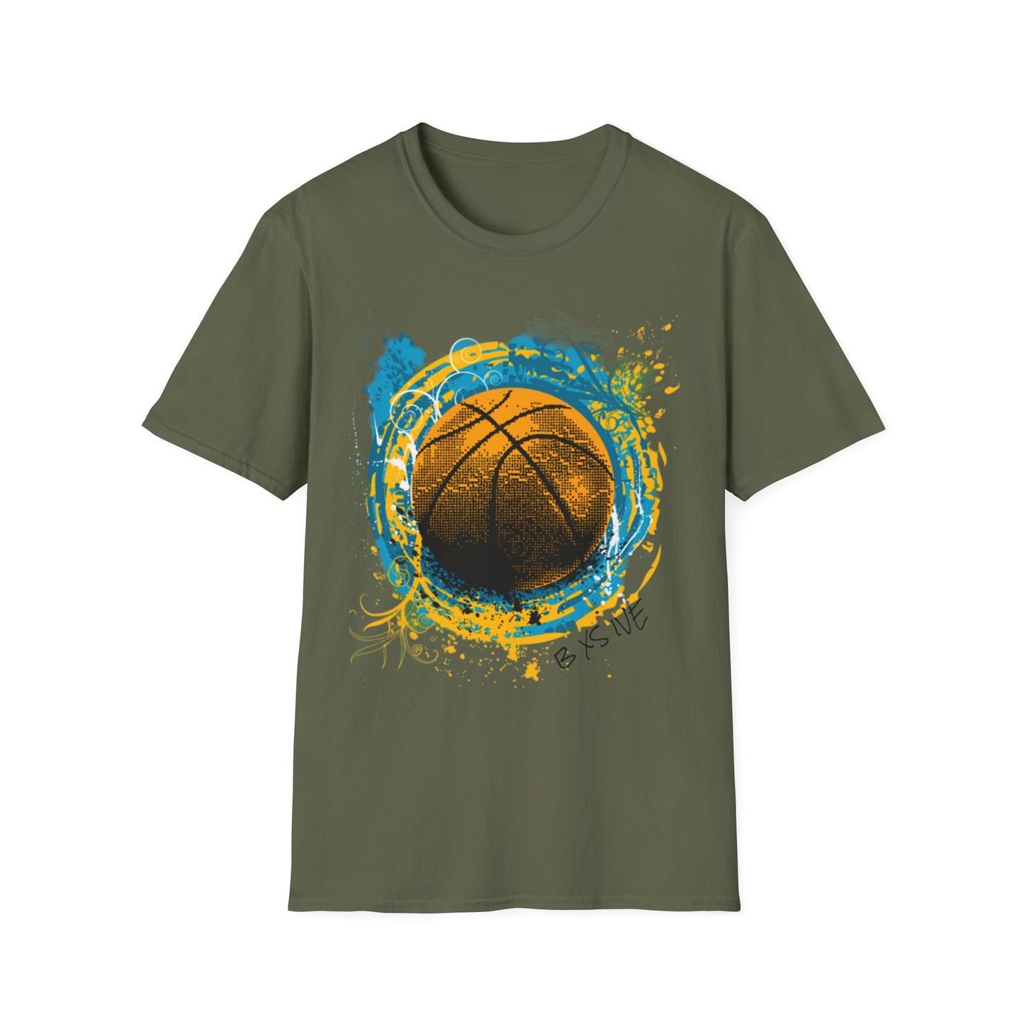 Basketball Splash T-Shirt — Grunge Hoop Graphic Tee