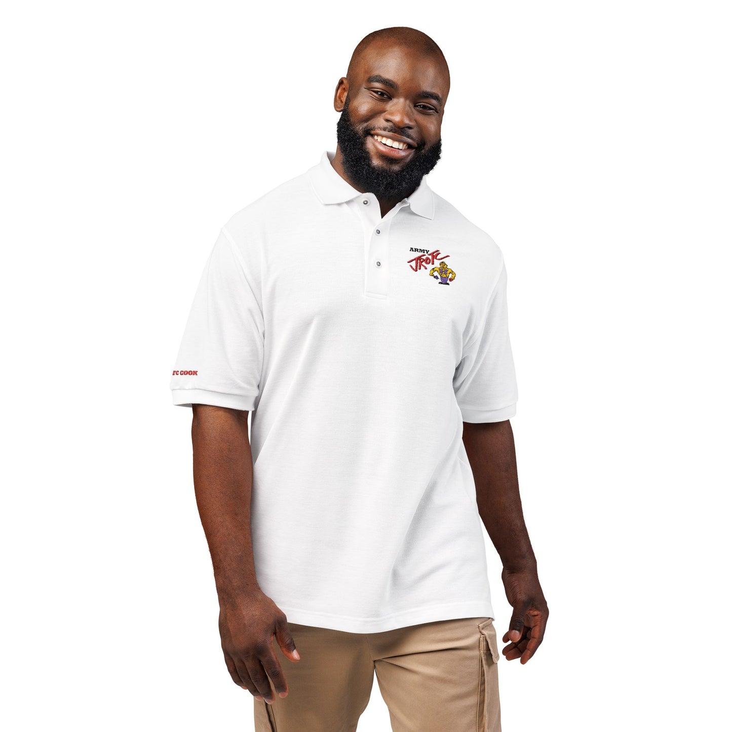 Embroidered 'Team Alpha' Logo Polo Shirt