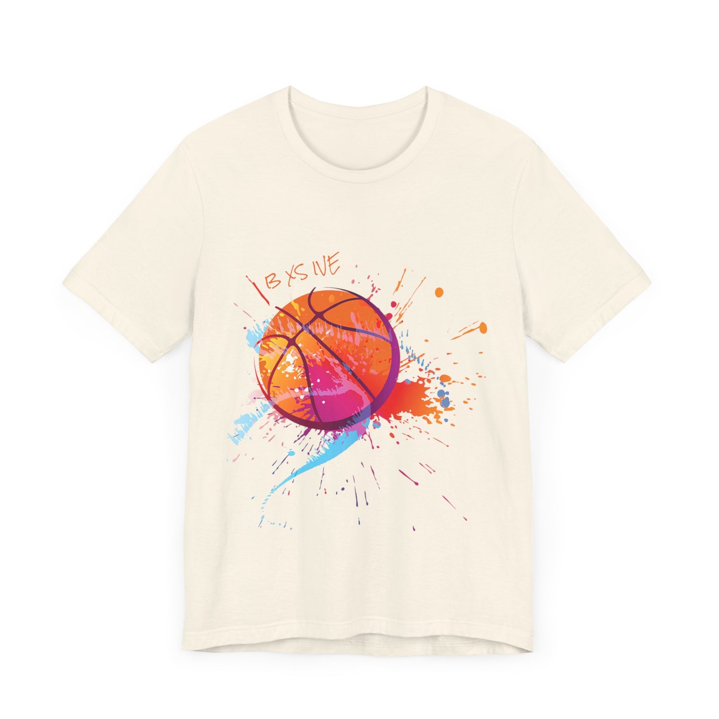 Vibrant Basketball Splash Unisex Jersey Tee