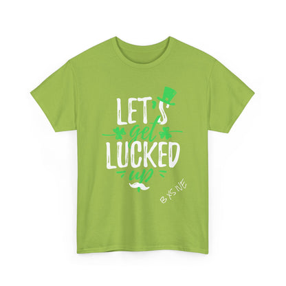 St. Patrick's Day Unisex Tee – "Let's Get Lucked Up" T-Shirt in Vibrant Green