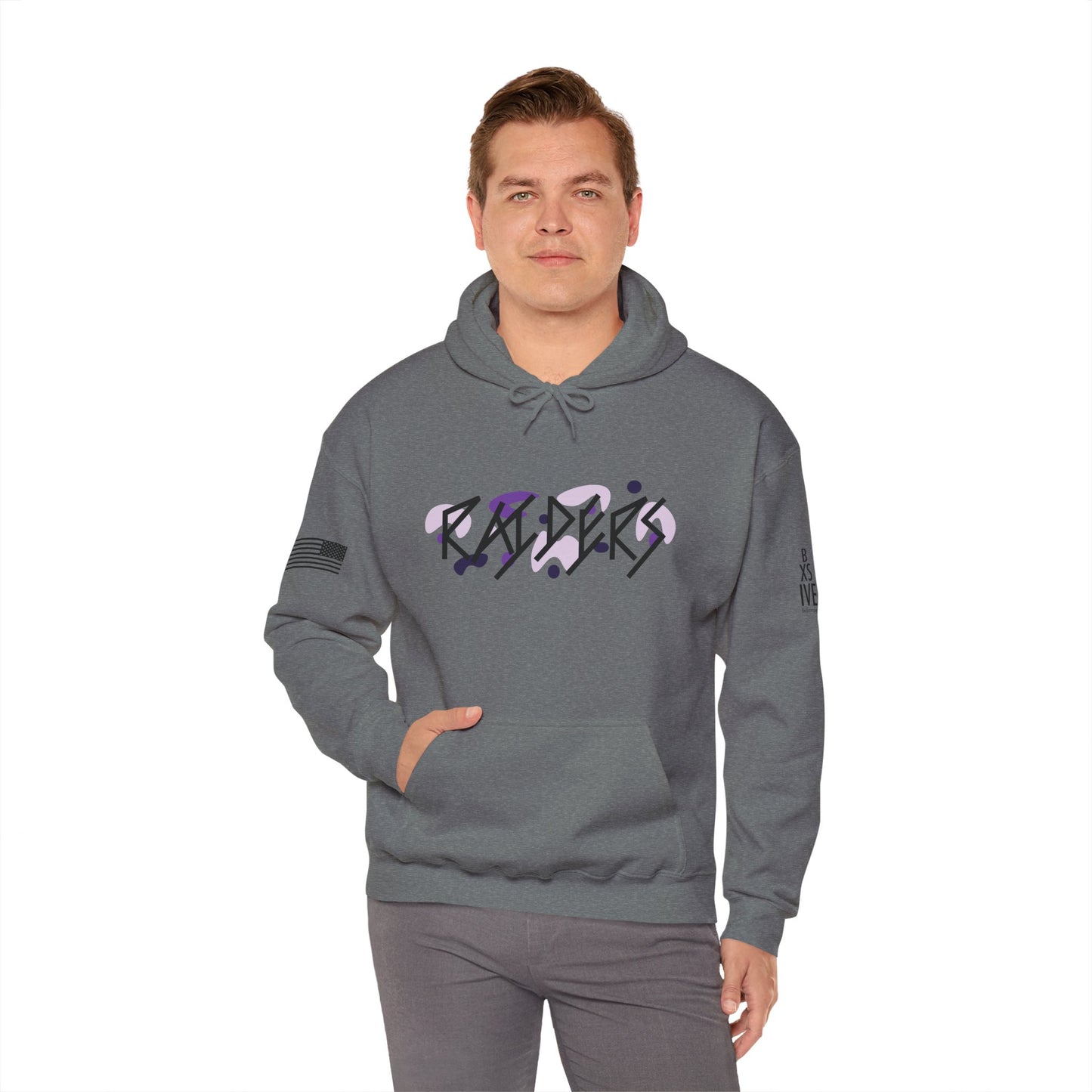 9 Colors: PURPLE Stylish Raiders Unisex Heavy Blend Hoodie - Streetwear Fashion for All Occasions