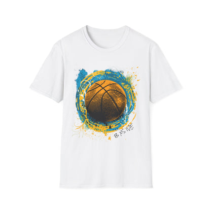 Basketball Splash T-Shirt — Grunge Hoop Graphic Tee