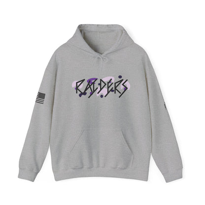 9 Colors: PURPLE Stylish Raiders Unisex Heavy Blend Hoodie - Streetwear Fashion for All Occasions