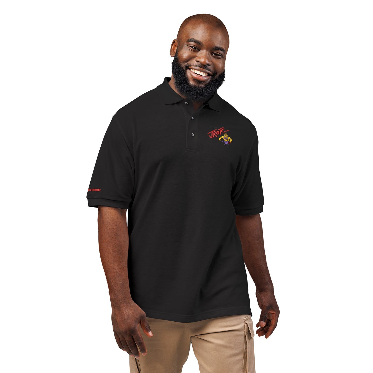 Embroidered 'Team Alpha' Logo Polo Shirt