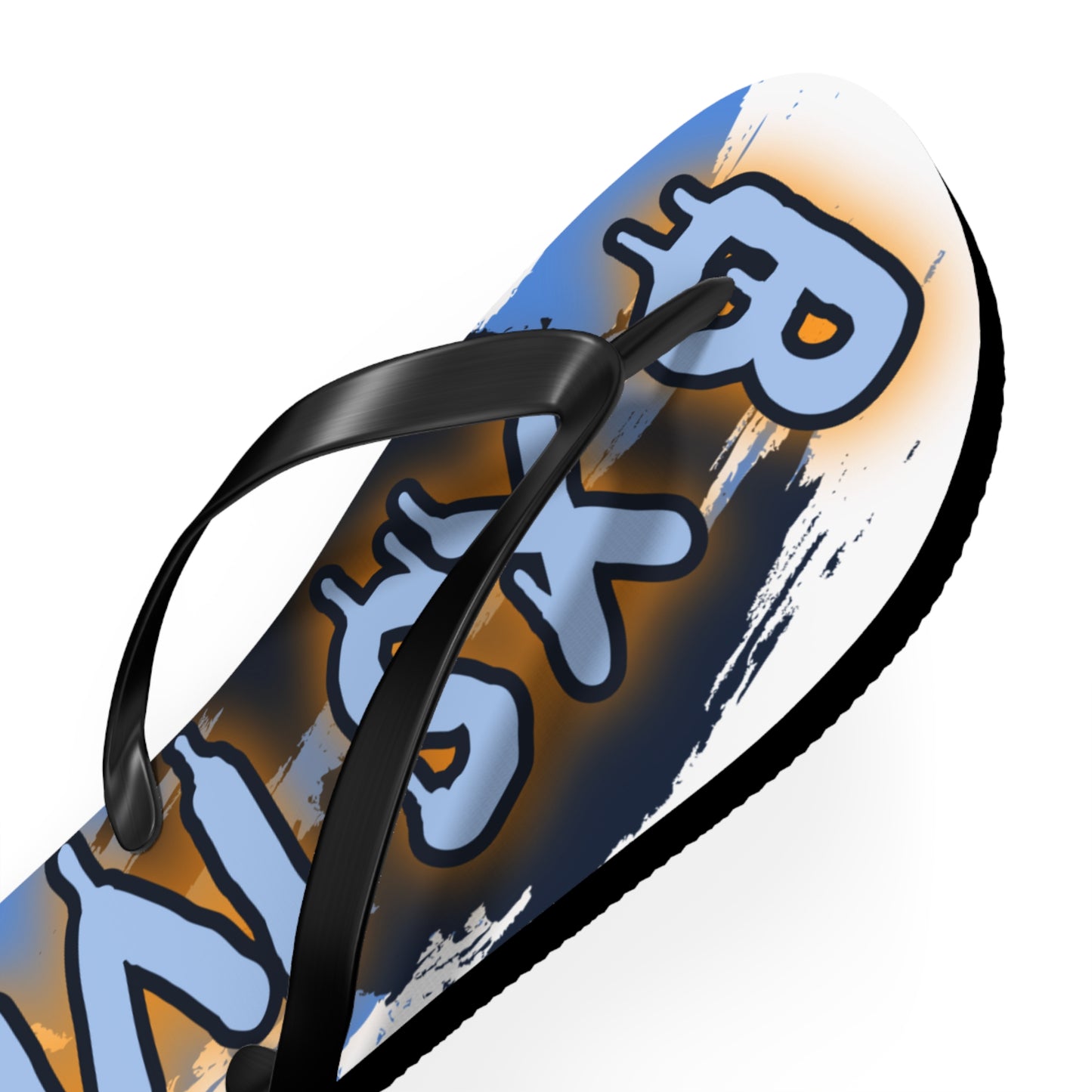 Stylish Graphic Flip Flops with Bold Design - Summer Beach Footwear