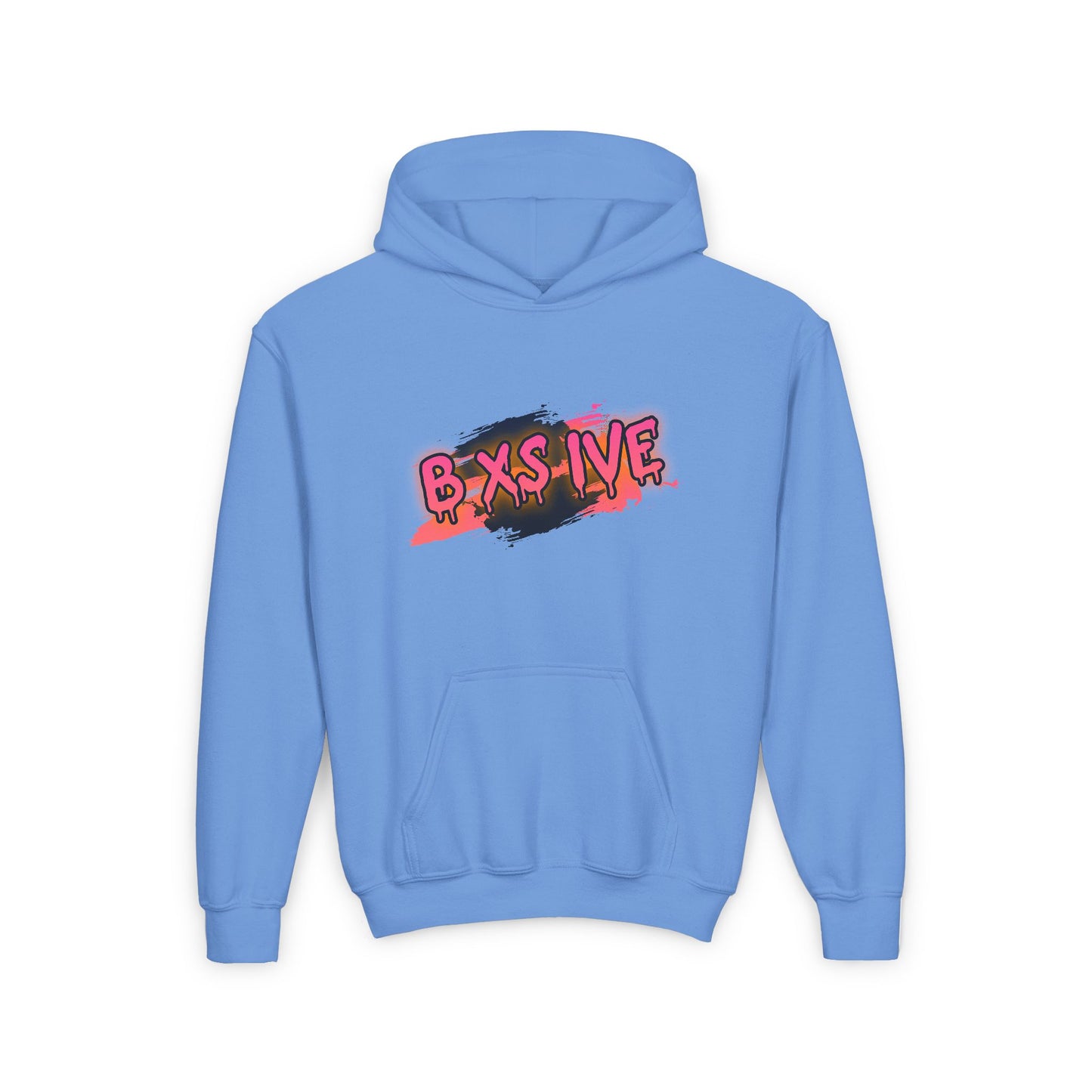 Youth Heavy Blend Hoodie - ‘B XS IVE’ Graphic Sweatshirt for Trendy Teens