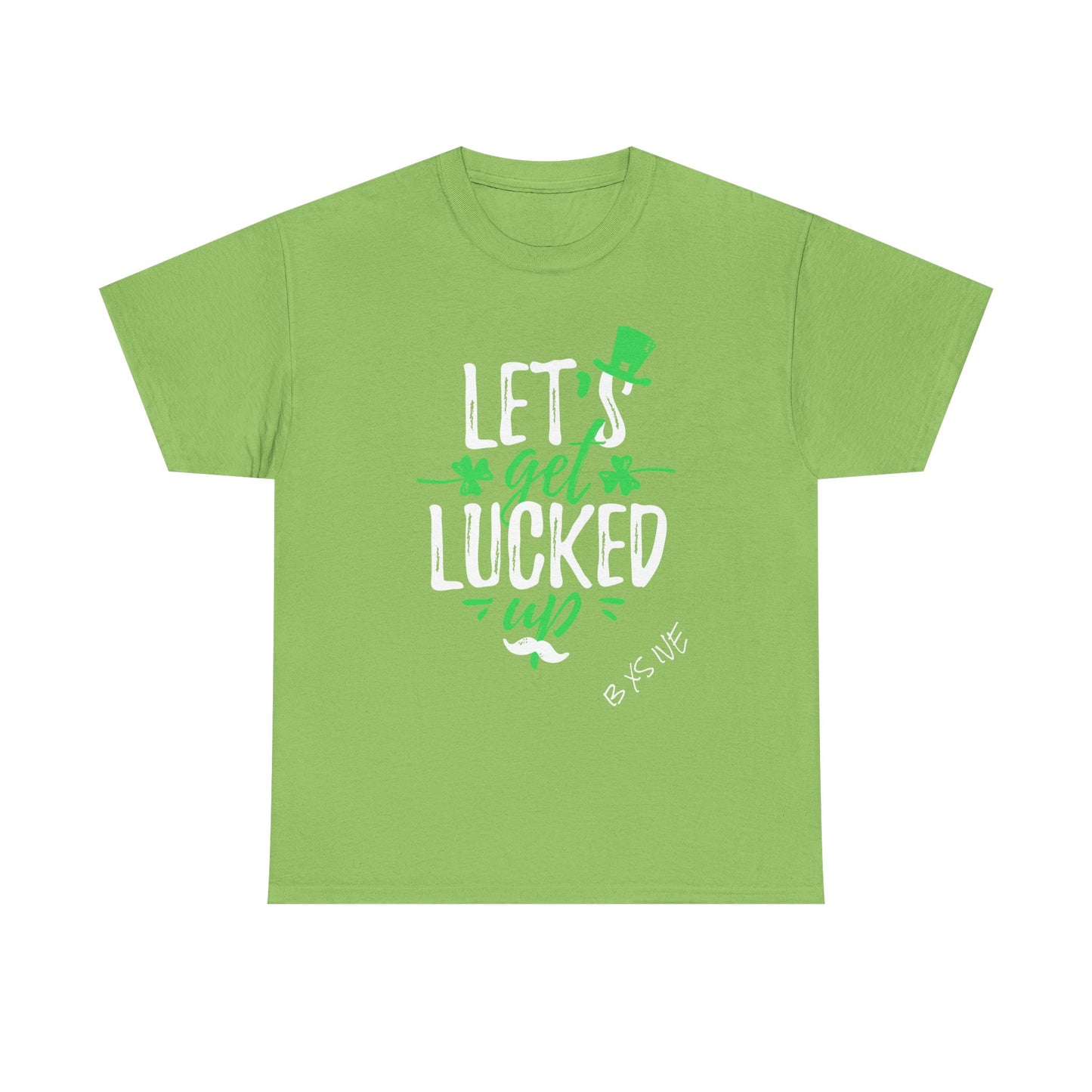 St. Patrick's Day Unisex Tee – "Let's Get Lucked Up" T-Shirt in Vibrant Green