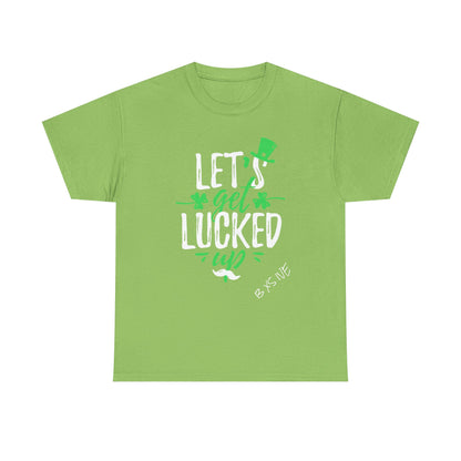 St. Patrick's Day Unisex Tee – "Let's Get Lucked Up" T-Shirt in Vibrant Green