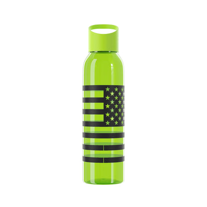 7 Colors: Patriotic Sky Water Bottle - Black and White American Flag Design