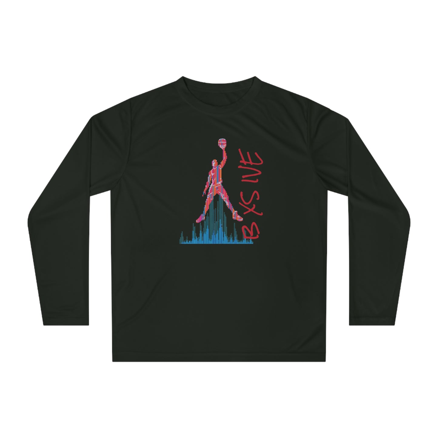 Long Sleeve Shirt - 'Boys Live' Retro Skyline Graphic Performance Tee