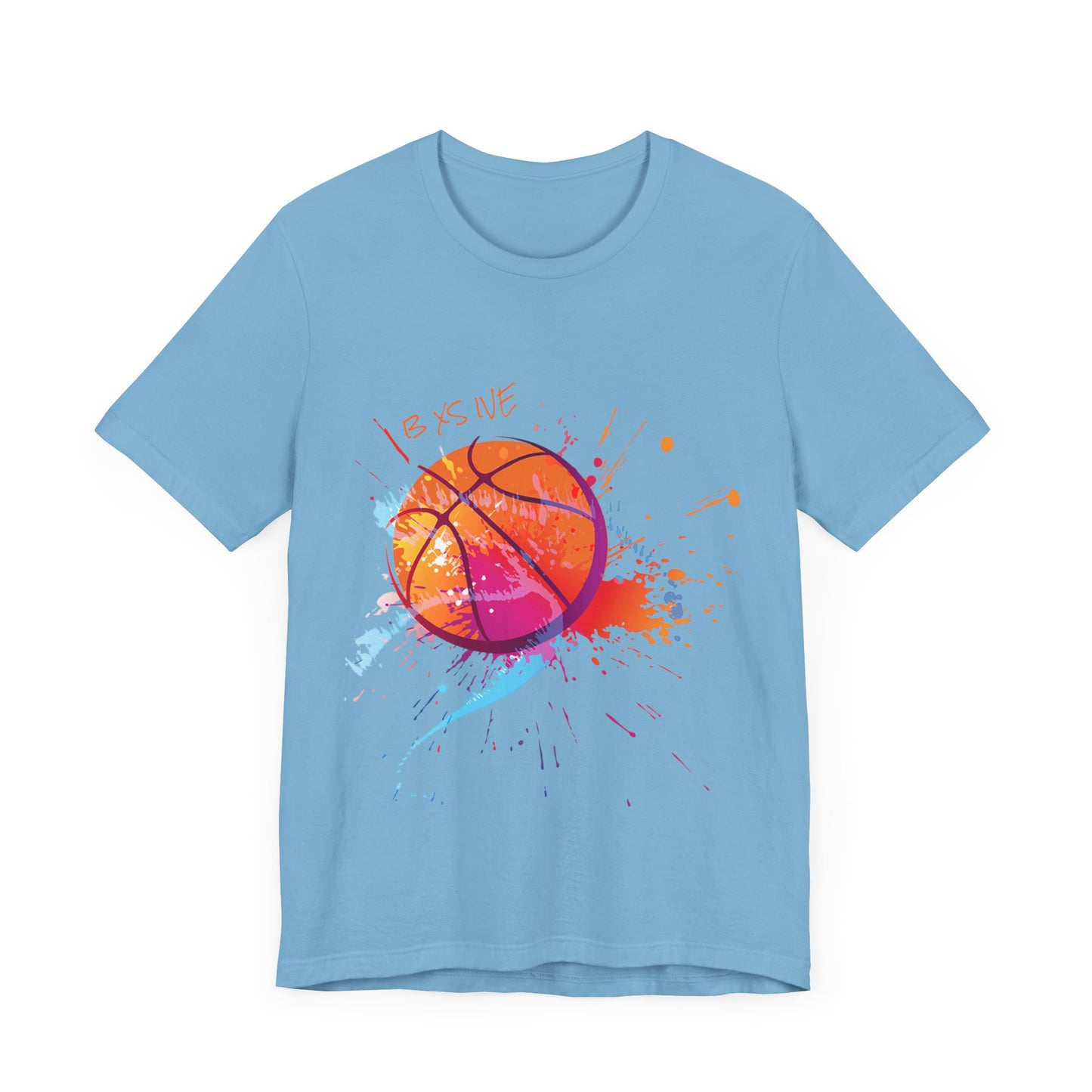 Vibrant Basketball Splash Unisex Jersey Tee