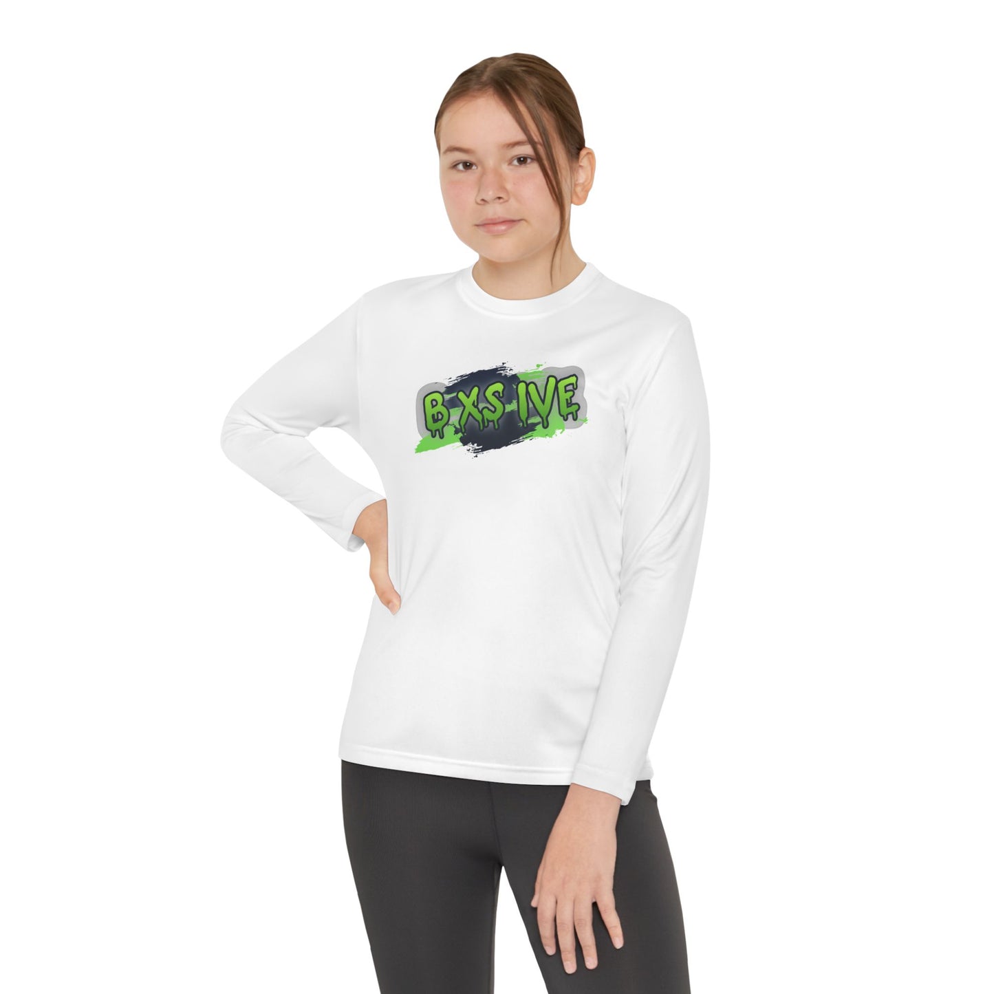 Graffiti Style Youth Long Sleeve Competitor Tee - Cool & Comfortable Activewear