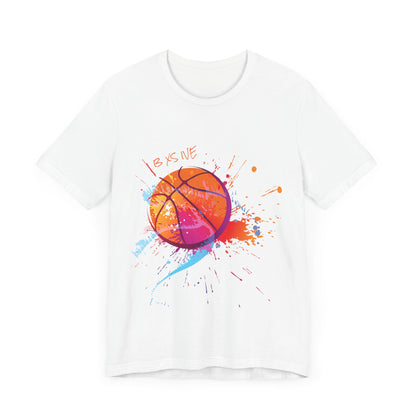 Vibrant Basketball Splash Unisex Jersey Tee