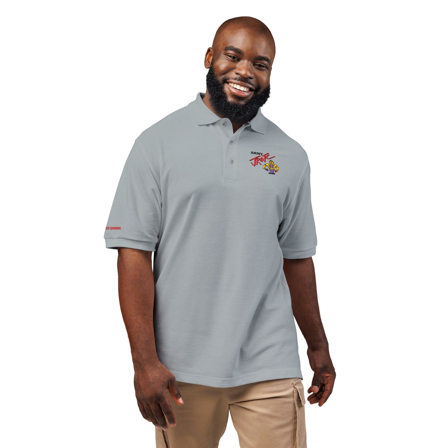 Embroidered 'Team Alpha' Logo Polo Shirt