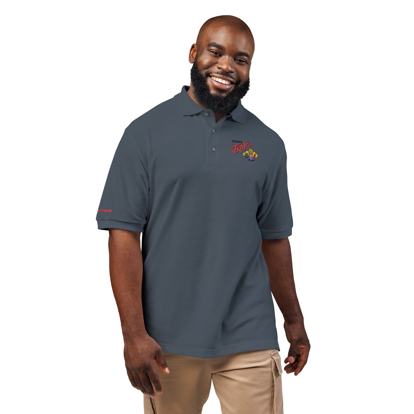 Embroidered 'Team Alpha' Logo Polo Shirt