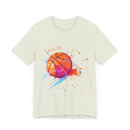 Vibrant Basketball Splash Unisex Jersey Tee