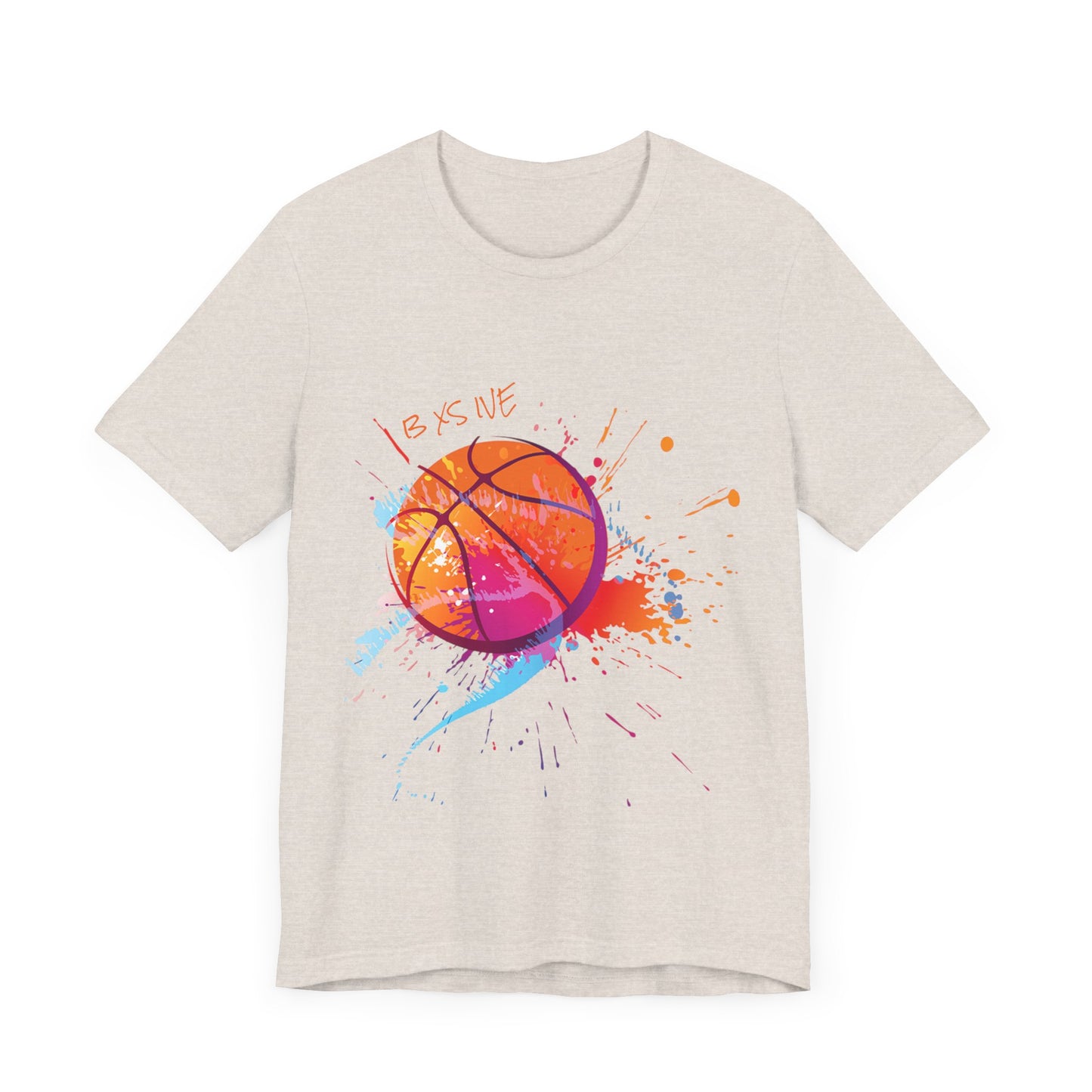 Vibrant Basketball Splash Unisex Jersey Tee