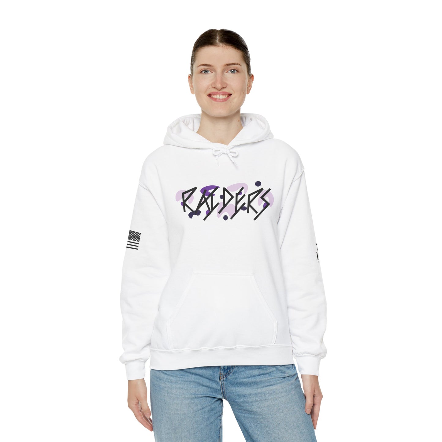 9 Colors: PURPLE Stylish Raiders Unisex Heavy Blend Hoodie - Streetwear Fashion for All Occasions