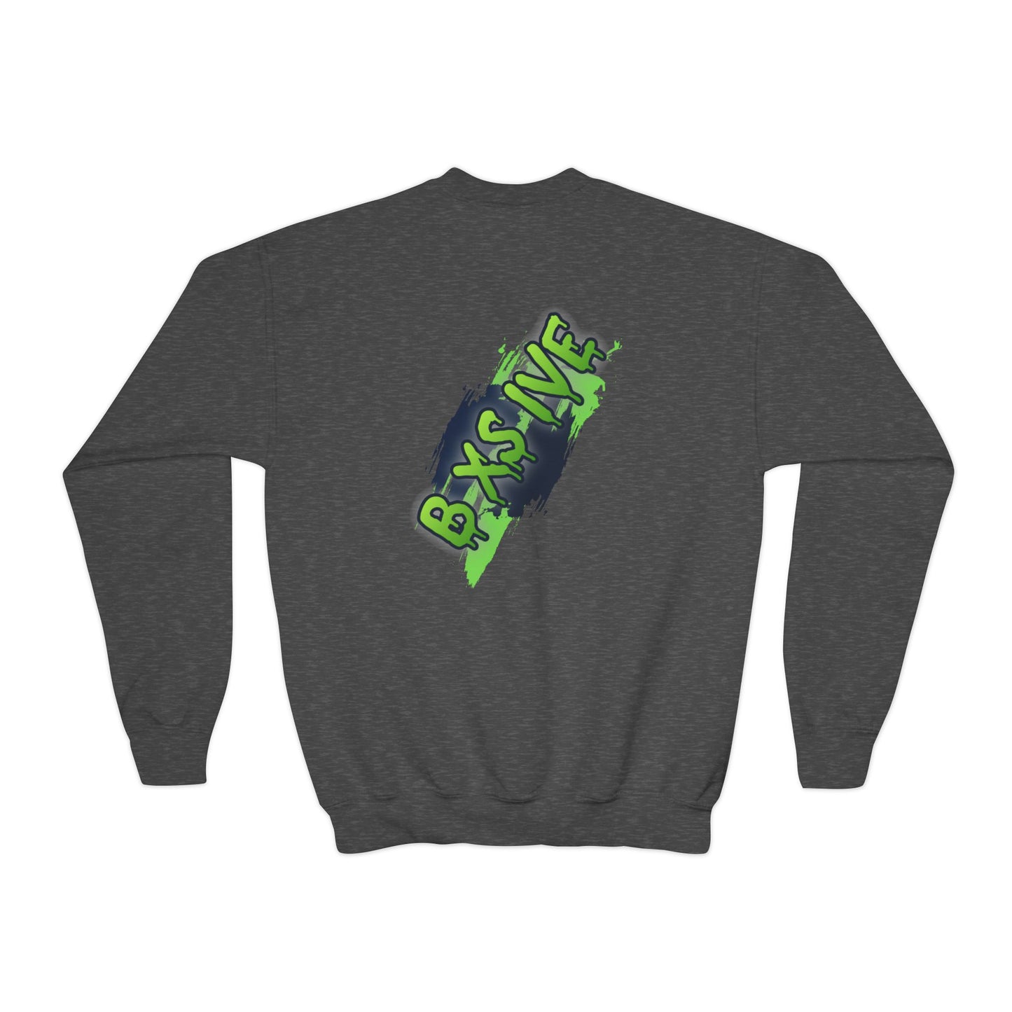 Youth Crewneck Sweatshirt with Bold Graphic Print