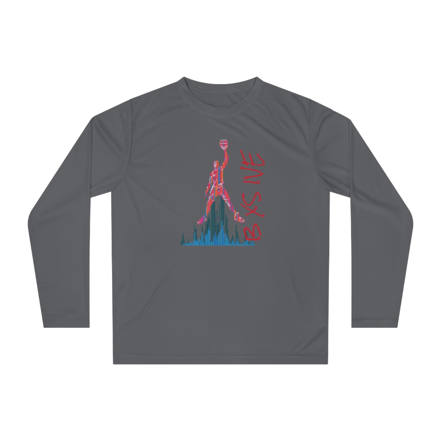 Long Sleeve Shirt - 'Boys Live' Retro Skyline Graphic Performance Tee