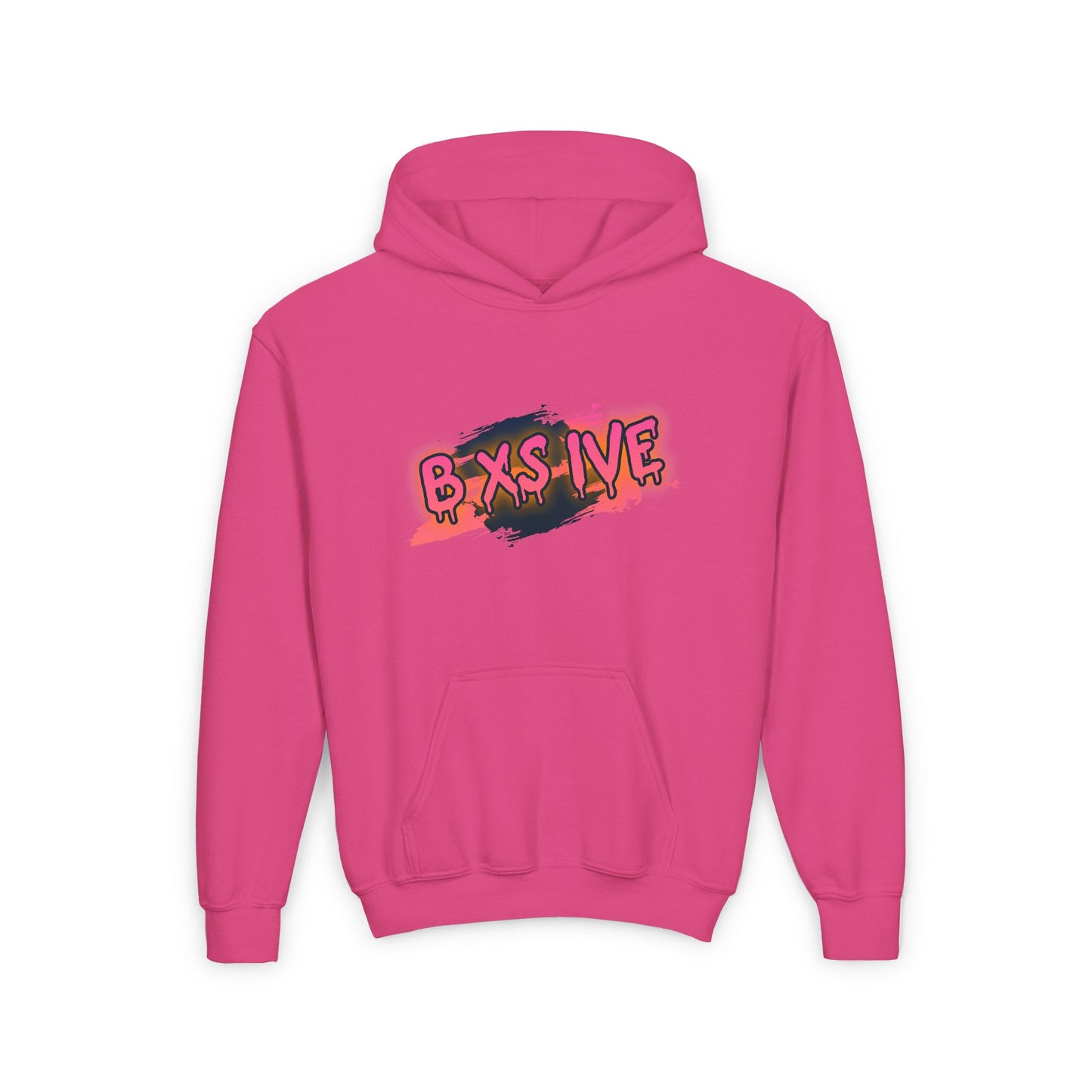 Youth Heavy Blend Hoodie - ‘B XS IVE’ Graphic Sweatshirt for Trendy Teens