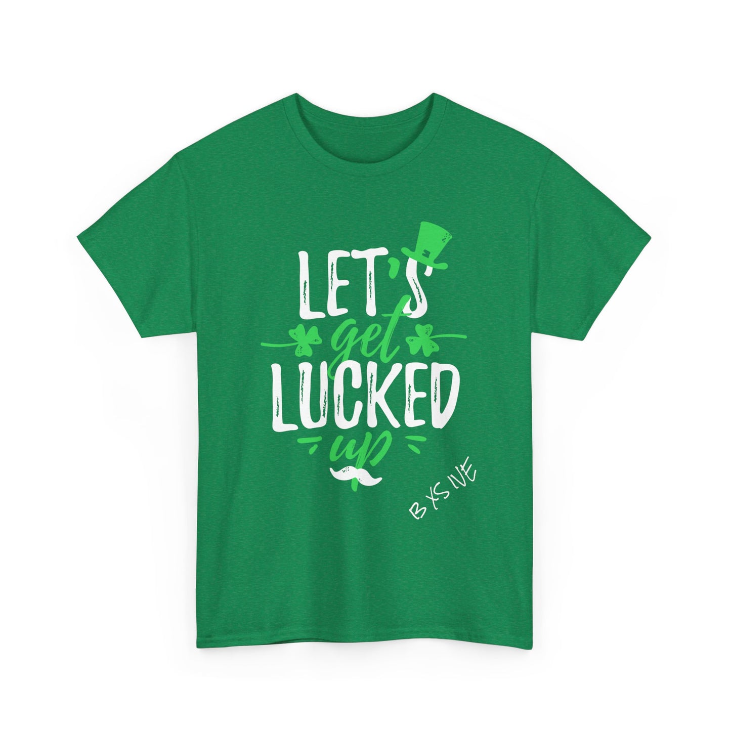 St. Patrick's Day Unisex Tee – "Let's Get Lucked Up" T-Shirt in Vibrant Green