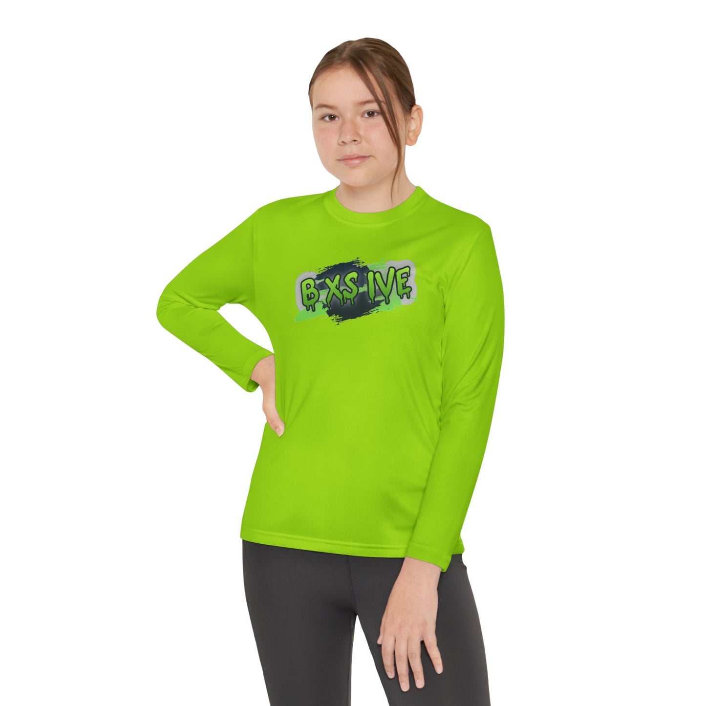 Graffiti Style Youth Long Sleeve Competitor Tee - Cool & Comfortable Activewear