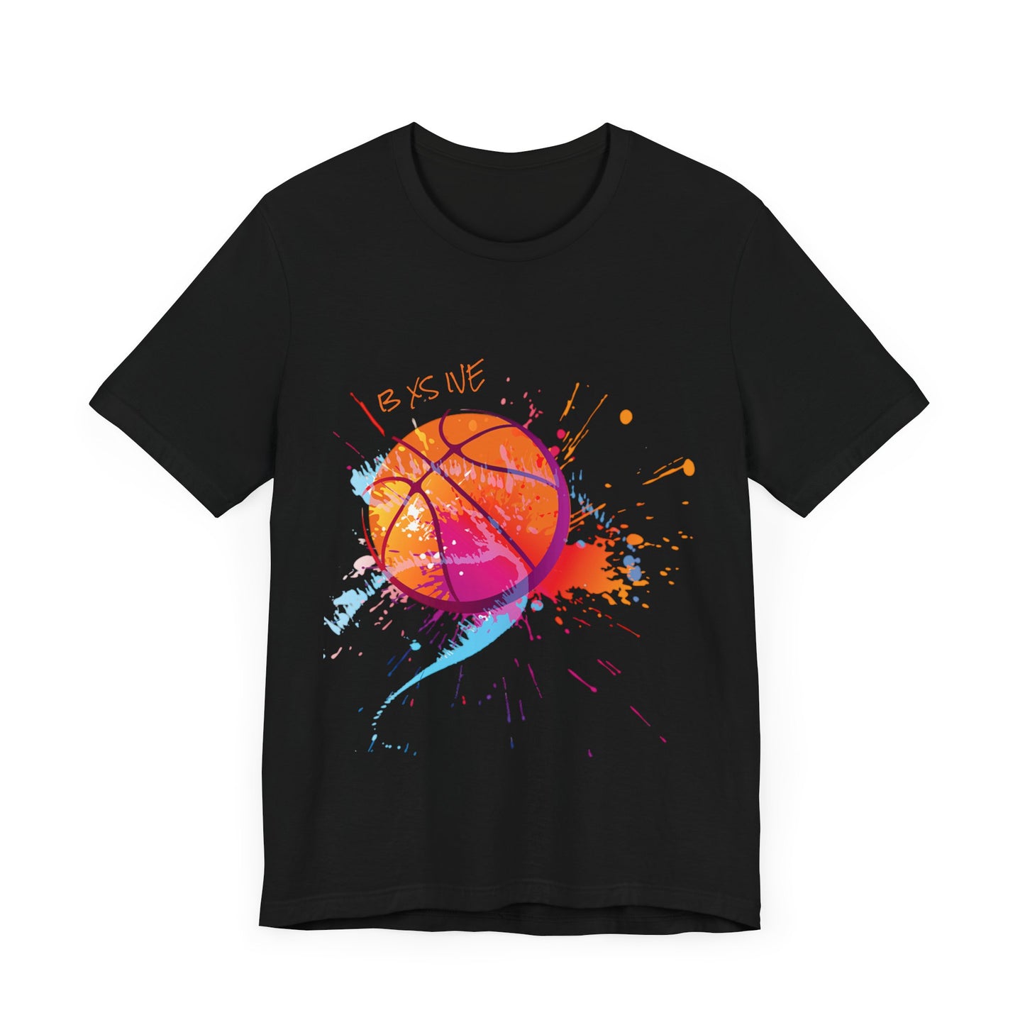 Vibrant Basketball Splash Unisex Jersey Tee