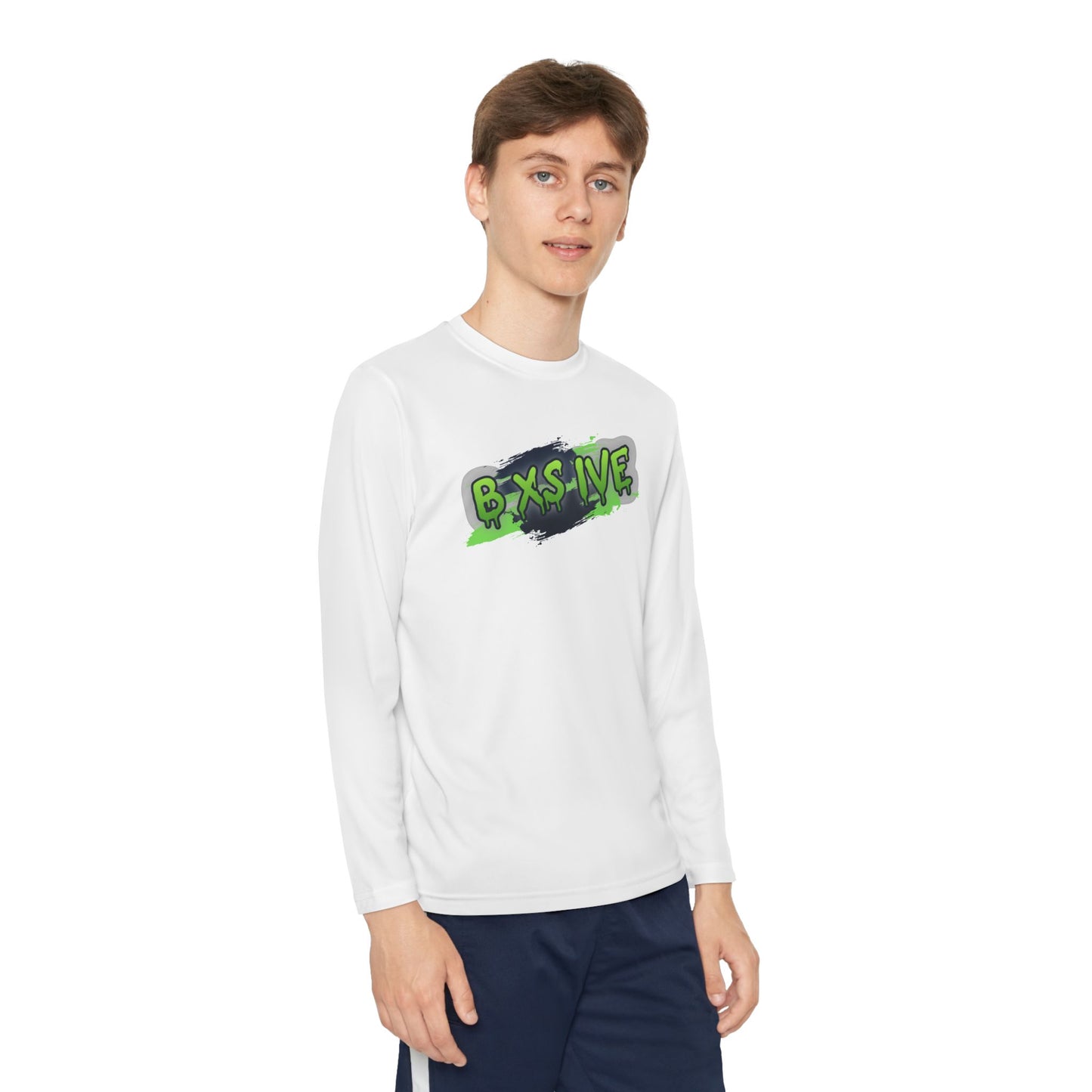 Graffiti Style Youth Long Sleeve Competitor Tee - Cool & Comfortable Activewear