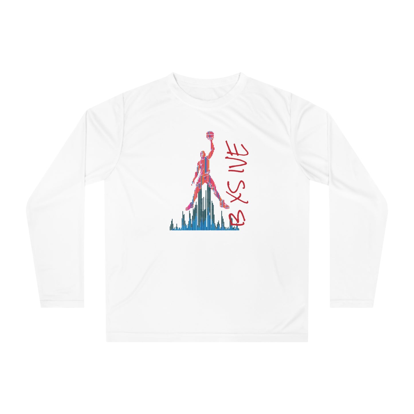 Long Sleeve Shirt - 'Boys Live' Retro Skyline Graphic Performance Tee