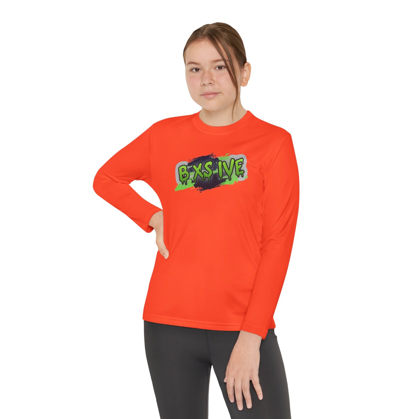 Graffiti Style Youth Long Sleeve Competitor Tee - Cool & Comfortable Activewear