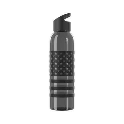 7 Colors: Patriotic Sky Water Bottle - Black and White American Flag Design