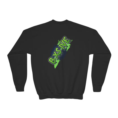 Youth Crewneck Sweatshirt with Bold Graphic Print