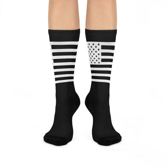 American Flag Striped Cushioned Crew Socks for Comfort and Style