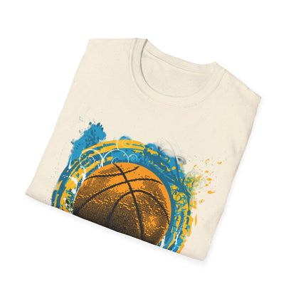 Basketball Splash T-Shirt — Grunge Hoop Graphic Tee