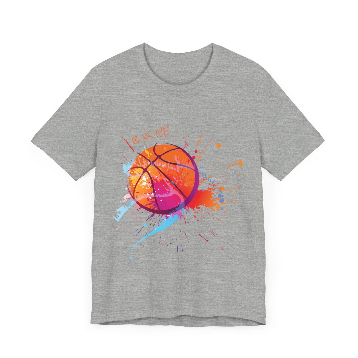 Vibrant Basketball Splash Unisex Jersey Tee