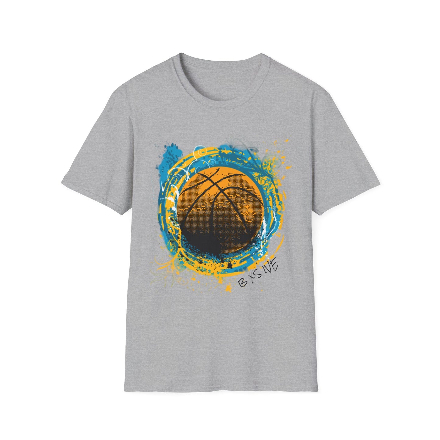 Basketball Splash T-Shirt — Grunge Hoop Graphic Tee