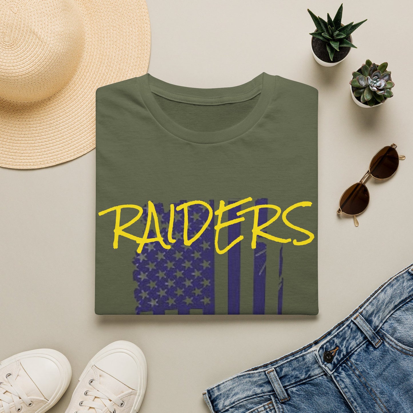 Patriotic Graphic T-Shirt - USA Flag Design