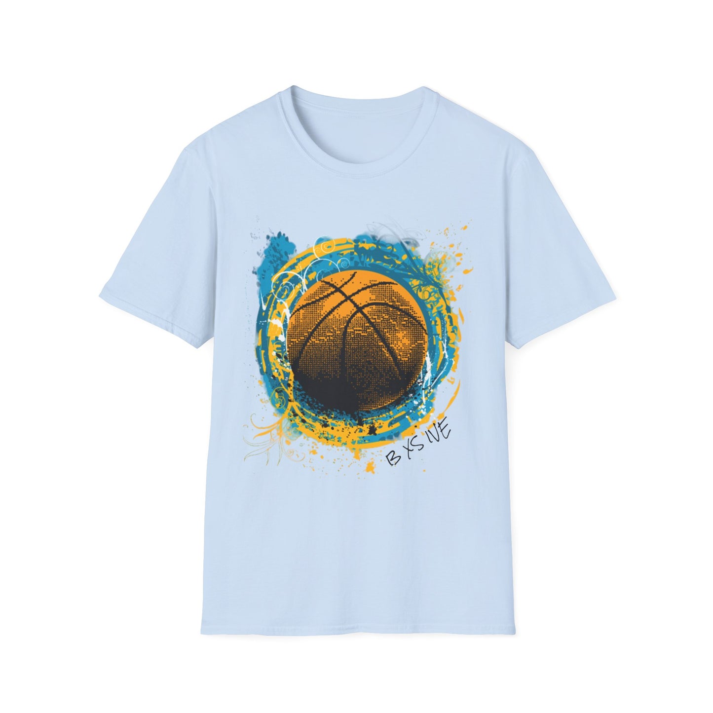Basketball Splash T-Shirt — Grunge Hoop Graphic Tee