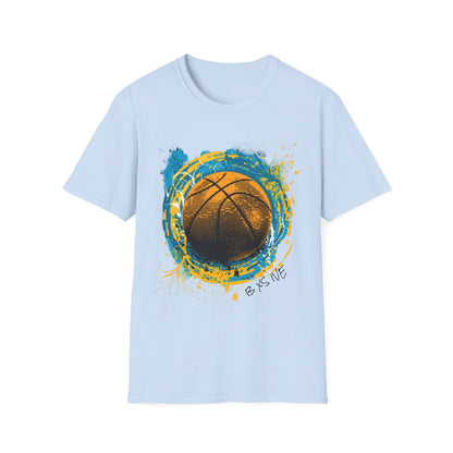 Basketball Splash T-Shirt — Grunge Hoop Graphic Tee